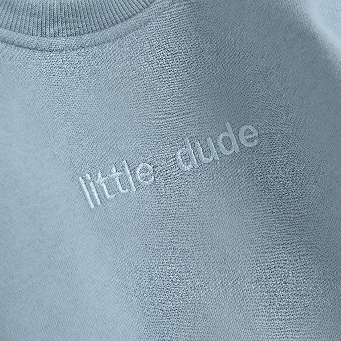 VISGOGO Newborn Infant Baby Boy Girls Oversized Romper Little Dude Sweater Onesie Coming Home Outfit Neutral Clothes