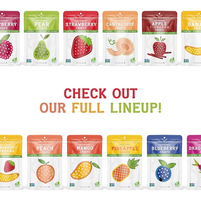 Nature’s Turn Freeze-Dried Pear Crisps – Healthy, Gluten-Free, Crispy & Delicious, Plant-Based Snack, Ideal for Cereal, Smoothies, School Lunches, & On-the-Go, Bags of 24 (0.35 oz Each)