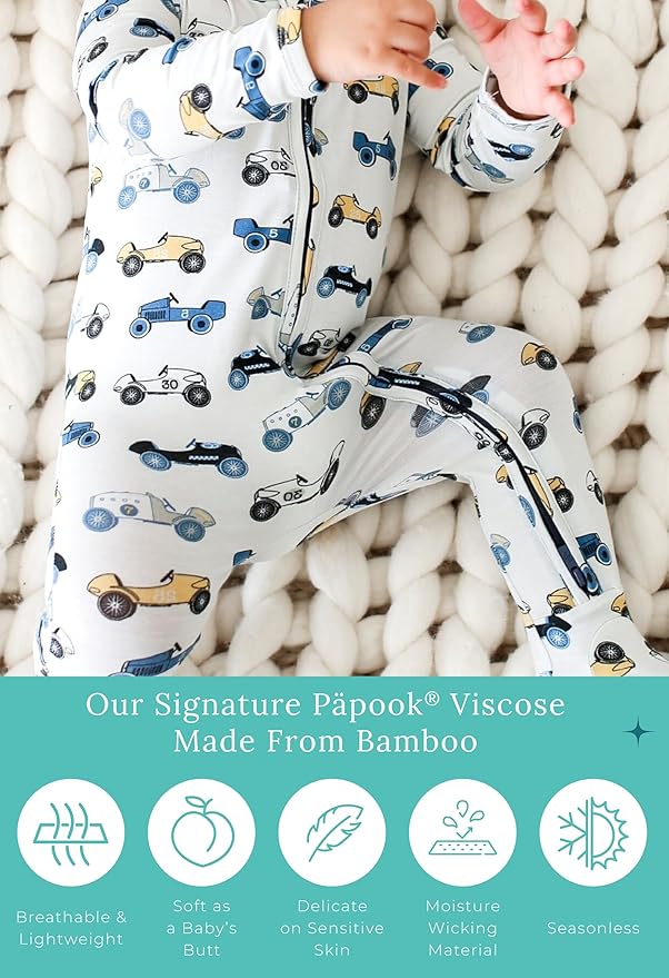 Posh Peanut Convertible Baby Sleepers - Girls Footless Baby Pajamas with 2 Way Zipper for Easy Diaper Changes