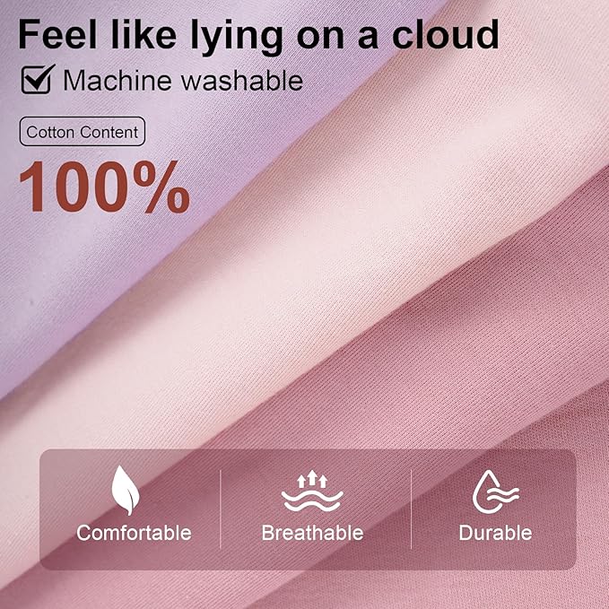 Baby Sleep Sack 6-12 Months,100% Cotton TOG 0.5 Wearable Blanket for Boys and Girls, 3 Pack 2-Way Zipper Lightweight Sleeping Bags for Toddler Newborn Infant