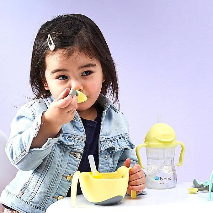 b.box Toddler Cutlery Set – Patented FLORK Flower Fork & Easy-Grip Spoon with Travel Case. BPA-Free, Dishwasher Safe. Designed by Occupational Therapists. Ages 9M+ (Tutti Fruitti)
