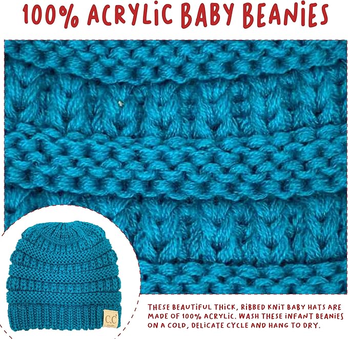 Funky Junque Baby Winter Hat – Cute Newborn Hats, Cozy Warm Infant Beanie, Soft Knit Stocking Stuffer for Babies 0–12 Months