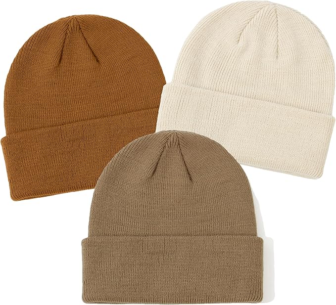 YMYDYFC Baby Beanie 3Pack Toddler Beanie Infant Knit Hat Baby Winter Hats for Boy Girl Winter Clothes Warm Knit Cap 0-6Years