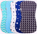 5-Pack Organic Cotton Burp Cloths – Large, Ultra-Soft 3-Layer Towels for Burping, Shoulder & Hand Use, Highly Absorbent