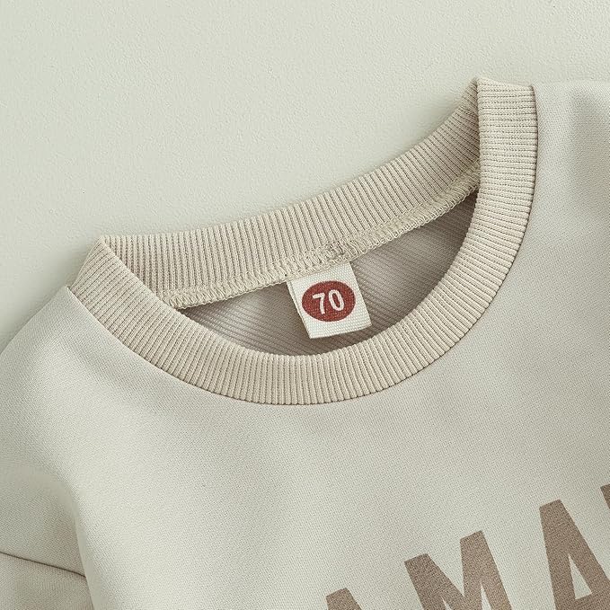 Toddler Baby Boy Clothes Solid Color Long Sleeve Crewneck Sweatshirt Top Casual Pants Set 2Pcs Fall Winter Outfits