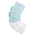 Copper Pearl 6 Ultra Soft Baby Bath Washcloths Premium Large Soft Sonny (Blue/White) 11" x 11" Towels