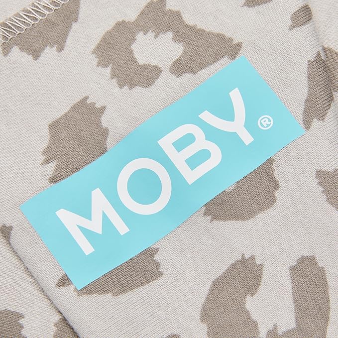 Moby Baby Wrap Carrier Element for Newborns to Toddlers (8-33lbs), Infant Sling Carrier, Ultra Lightweight & Hands Free Design, Adjustable for All Body Types (Dusted Leopard)