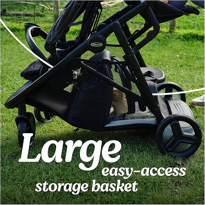Graco Ready2Grow 2.0 Double Stroller Features Bench Seat and Standing Platform Options, Rafa