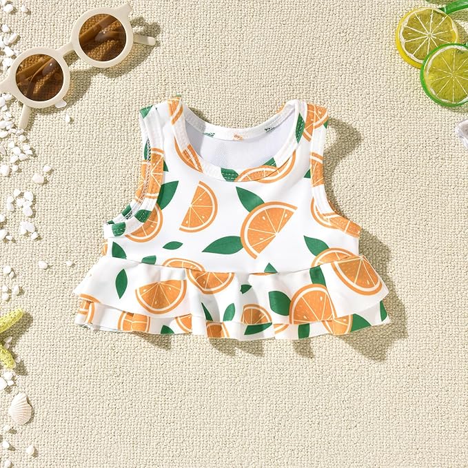 Aalizzwell Toddler Baby Girl Bathing Suit Two Piece Swimsuit Bikini Beach Wear