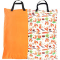 wegreeco Reusable Hanging Wet Dry Cloth Diaper Bag (Orange, Fox)