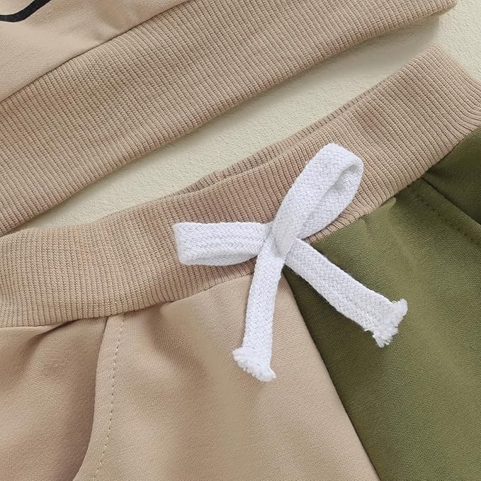 Toddler Baby Boy Fall Winter Outfit Long Sleeve Letter Print Sweatshirts and Jogger Pants Infant Boy Clothes