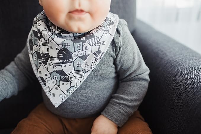 Copper Pearl Baby Bandana Drool Bibs for Drooling and Teething 4 Pack Gift Set “Urban Set