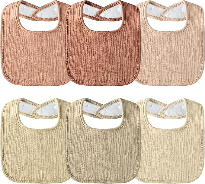 Muslin Baby Bibs Cotton Baby Drool Bandana Bibs for Baby Girls Boys Infant Newborn Toddler Drooling and Teething