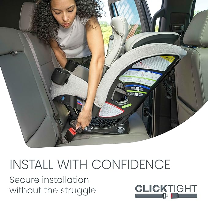 Britax One4Life Slim All-in-One Car Seat, 10 Years of Use, 17.5” SpaceSaver Design, Converts from Rear-Facing Infant Car Seat to Forward-Facing Booster Seat, ClickTight Installation, Sea Foam