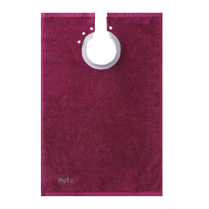 MATZ Terry Towel Snap On Toddler & Baby Bibs | For Feeding Drooling And Teething | Full Coverage For Babies | Ultra Absorbent 100% Cotton Bibs | Unisex | With Soft Ribbed Neck