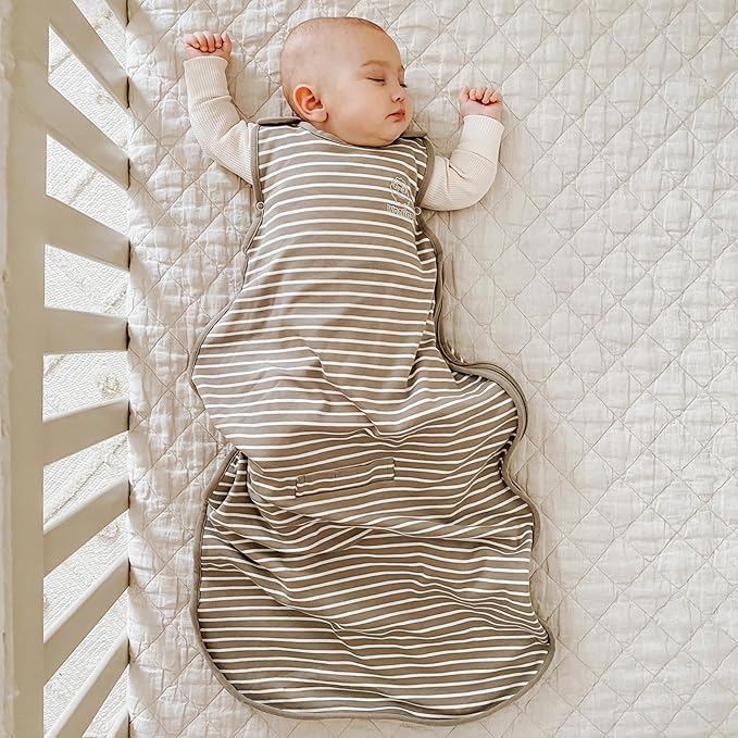 Woolino Toddler Sleeping Bag, 4 Season, Merino Wool and Organic Cotton, Baby Sleep Bag or Sack, 2-4 Years, Earth