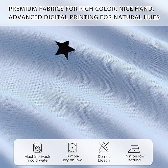 XiDi Light Blue Curtains for Bedroom, Girls Room Blackout Curtains, Kids Room Darkening Curtains Decor, 1 Panel 34/63/1