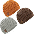 3-Pack Baby Beanies for Boys, Girls - Stretchy Knit Baby Hats, Cute Newborn & Toddler Winter Hat, Soft & Warm Infant Beanie 6-36 Months (Mars, M)