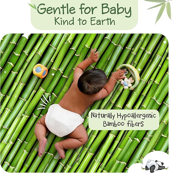 Bamboo Baby Diapers, Totally Chlorine Free for Sensitive Skin for Newborns to XXL. Hypoallergenic & Non Toxic Eco Friendlier Plant-Based Materials. TCF Large Size 4 (28 ct)