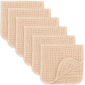 Comfy Cubs Muslin Burp Cloths 20" x 10", Pack of 6 - Large, 6-Layer, Ultra Absorbent 100% Cotton for Baby Drool and Messes - Soft, Safe & Gentle Baby Burp Cloths Set for Boys & Girls - Cream