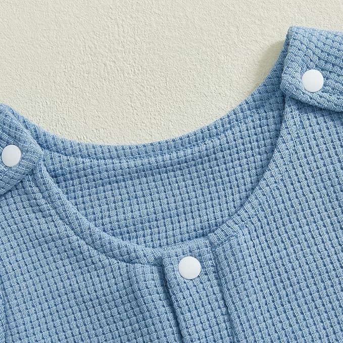 Kuriozud Newborn Infant Unisex Baby Boy Girl Clothes Button Romper Jumpsuit Basic One Piece Outfits