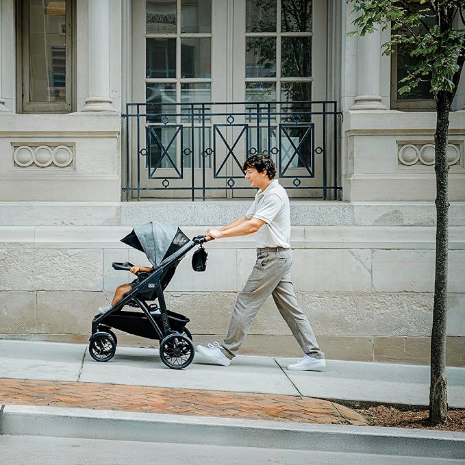 Chicco Corso Primo Modular Quick-Fold Stroller with Infant Car Seat Adapter, for Newborns and Toddlers | Summit/Grey