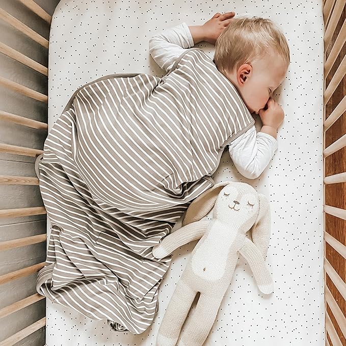 Woolino Toddler Sleeping Bag, 4 Season, Merino Wool and Organic Cotton, Baby Sleep Bag or Sack, 2-4 Years, Earth