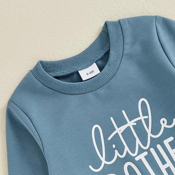 Toddler Baby Boy Fall Winter Outfit Long Sleeve Letter Print Sweatshirts and Jogger Pants Infant Boy Clothes