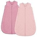 Fleece Baby Sleep Sack 6-12 Months with Plush Dots 1.5 Tog Baby Wearable Blanket with 2-Way Zipper Warm Sleeping Sack for Toddler Infant Newborn - Medium, Pink