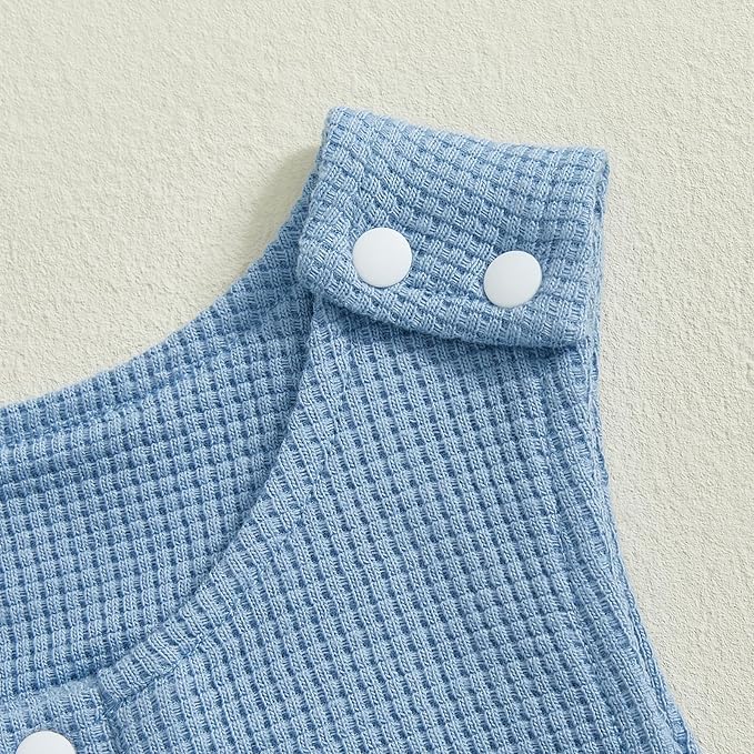 Kuriozud Newborn Infant Unisex Baby Boy Girl Clothes Button Romper Jumpsuit Basic One Piece Outfits