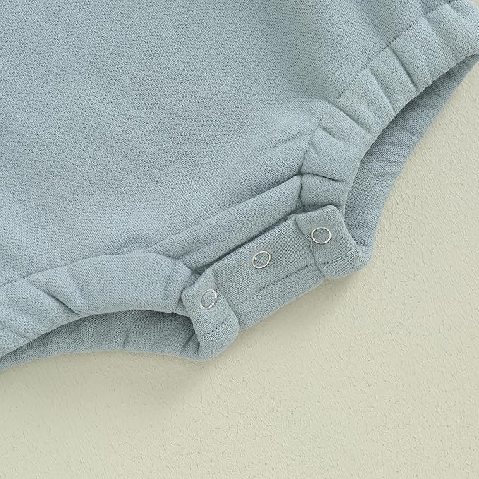 VISGOGO Newborn Infant Baby Boy Girls Oversized Romper Little Dude Sweater Onesie Coming Home Outfit Neutral Clothes