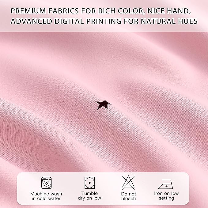 XiDi Light Pink Girls Curtains for Bedroom, Girls Room Blackout Curtains for 63 Inches Long Unicorn Bedroom Decor for Kids Room Darkening Curtains Decor Window Drapes 34x63 Inches