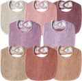 Muslin Baby Bibs for Unisex Boys Girls, Cotton Drool Bibs, Adjustable Newborn Bibs for Drooling and Teething