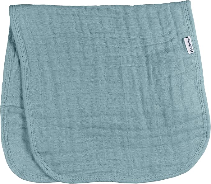 Gerber Baby Unisex Muslin Burp Cloths 6-Pack, Multi Rainbow, Large Size 20" x 10"