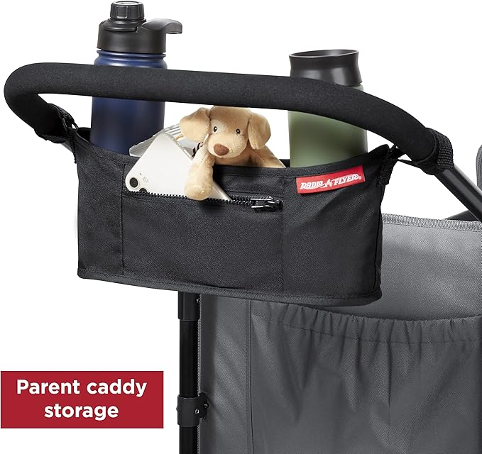 Stroller Wagon for Kids, Baby Stroller, Utility Cart, Rolling Cart, Radio Flyer City Luxe Stroll 'N Wagon, for Ages 1+ Years, Gray