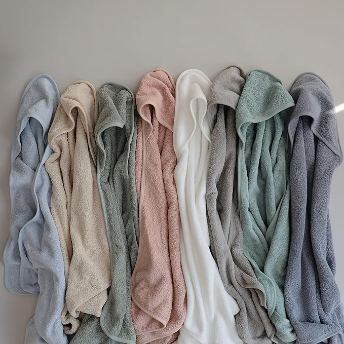 mushie Baby Hooded Towel | Organic Cotton (Gray)